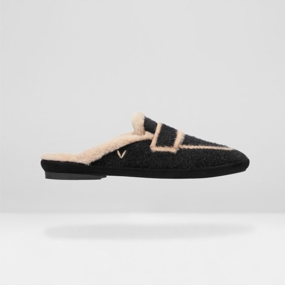 VIVAIA‎ Round-Toe Fluffy Mules (Renee) black size EU/41 US/9.5 - Picture 6 of 10